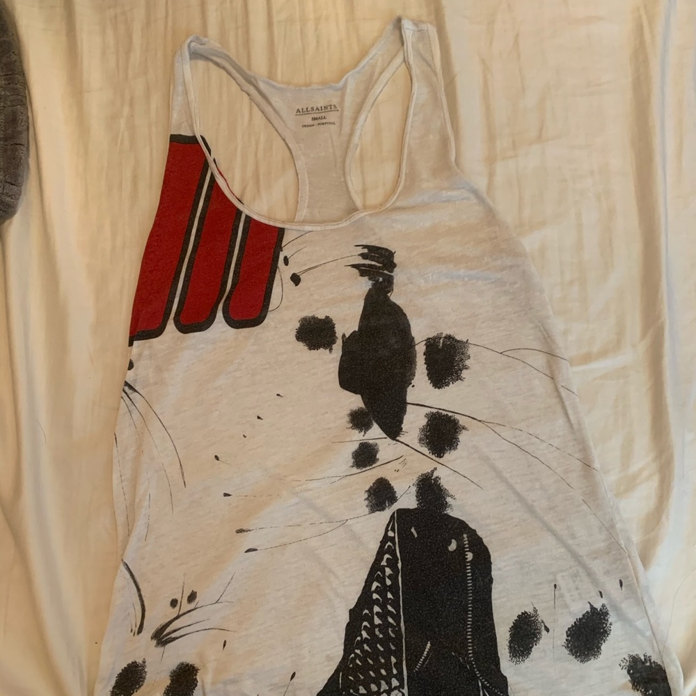 AllSaints Womens Moth Vest Tank Top Shirt